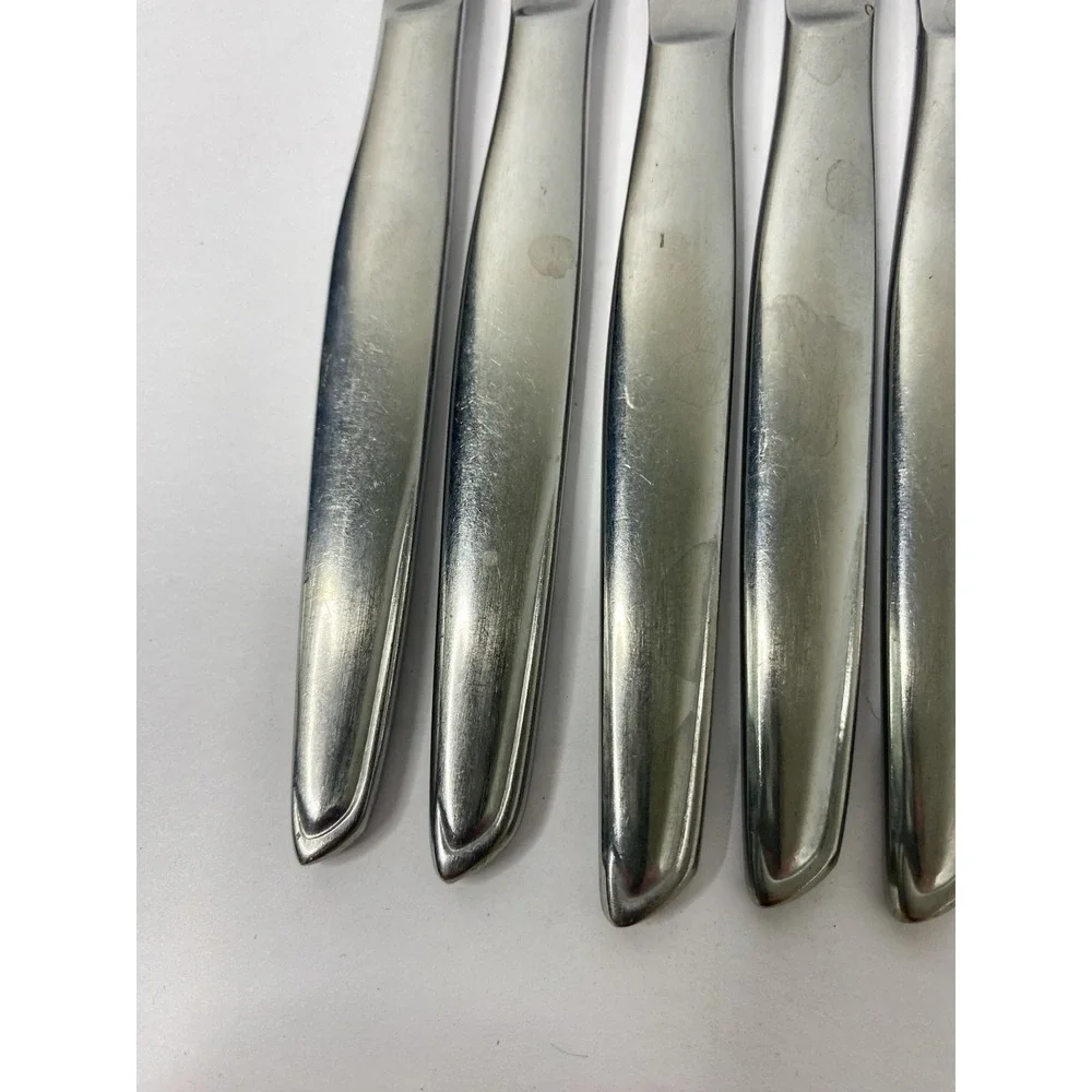 Noritake Fantasy Flat Handle Butter Spread Stainless Lot Of 7 6 7/8
